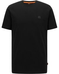 BOSS - Tales T-Shirt With Logo Patch Premium Cotton - Lyst
