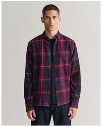 GANT - Regular Fit Plaid Flannel Checked Shirt - Lyst