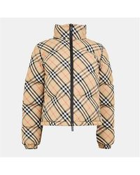 Burberry - Check Insulated Short Puffer Jacket - Lyst