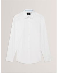 Ted Baker - Long-Sleeve Cotton Shirt - Lyst