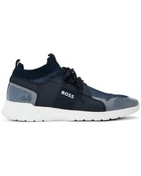 BOSS - Extreme Knitted Classic Low-Top Trainers - Lyst