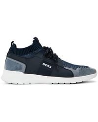 BOSS - Extreme Knitted Classic Low-Top Trainers - Lyst
