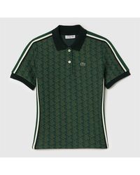 Lacoste - Slim-Fit Monogram Jacquard Polo Shirt - Lyst