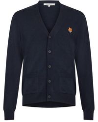 Maison Kitsuné - Fox Hooded Merino Cardigan - Lyst