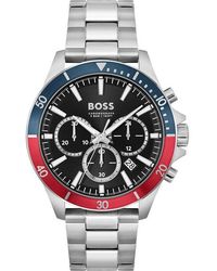 BOSS - Troper Chronograph 44Mm Water Resistant Analogue Quartz Watch - Lyst