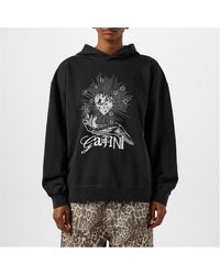 Ganni - Heart Pull Over Hoodie - Lyst
