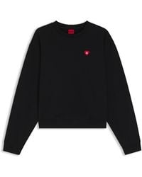 HUGO - Logo Heart Crew Neck Jumper (Deroxina) - Lyst