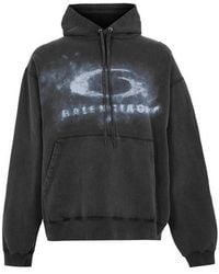 Balenciaga - Bal Washed Logo Pull Over Hoodie - Lyst
