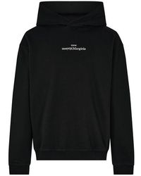 Maison Margiela - Distorted Logo Hooded Sweatshirt - Lyst