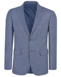 Richard James - Wilder Tailored Fit Birdseye Suit Jacket - Lyst