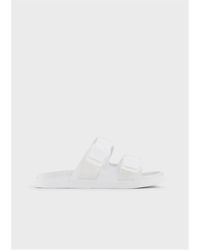 Emporio Armani - Flat Sandals - Lyst