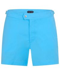 Tom Ford - Tf Poplin Swim Shorts - Lyst
