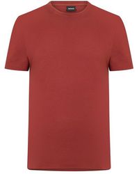 BOSS - Tiburt Bubble Structure Cotton Short Sleeve T-Shirt - Lyst