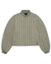 Rains - Banja Liner Bomber Water Resistant Cropped Quilted Jacket - Lyst