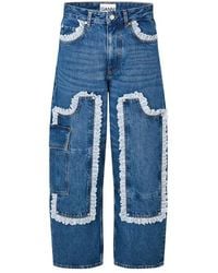 Ganni - Denim Audri Straight Leg Jeans - Lyst