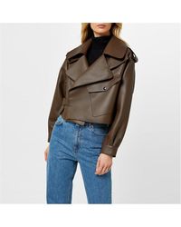 JANE AND TASH - Oversized Leather Jacket - Lyst