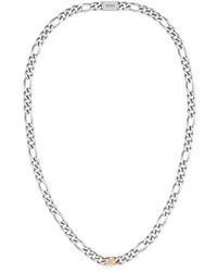 BOSS - Rian Stainless Steel Figaro Magnetic Chain Necklace - Lyst