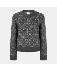 CASABLANCA - Mono Crew Neck Jumper - Lyst