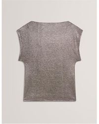 Ted Baker - Metallic Short Sleeve Slim Fit T-Shirt - Lyst