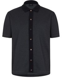 Paul Smith - Button Front Short Sleeve Patterned Shirt - Lyst
