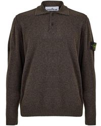 Stone Island - Stone Knt Ls Polo Sn64 - Lyst