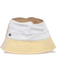 Lacoste - Embroidered Crocodile Colourblock Bucket Hat - Lyst