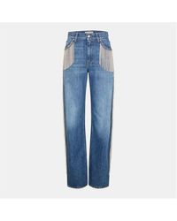 Stella McCartney - High Waisted Edge Detail Wide Leg Jeans - Lyst