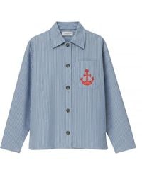Stella Nova - Striped Anchor Embroidered Shirt - Lyst