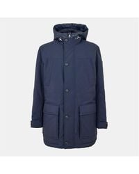 BOSS - H-Detoni Hooded Long Sleeve Button Parka - Lyst