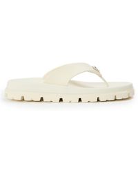 Prada - Soft Cage Vinyl Thong Sandals - Lyst