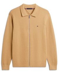 Tommy Hilfiger - Structure Full Zip Crew Neck Jumper - Lyst