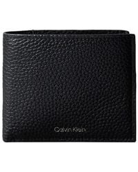 Calvin Klein - Foil Embossed Logo Leather Wallet With Coin Pouch - Lyst
