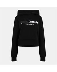 Palm Angels - Over The Head Cropped Hoodie - Lyst