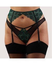 Playful Promises - Mia & Jade Deco Embroidery Suspender Belt - Lyst