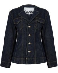 Ganni - Rinse Denim Blazer - Lyst