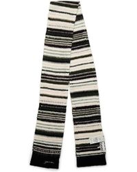 Ganni - Stripe Midweight Scarf - Lyst