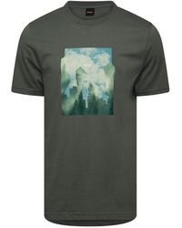 BOSS - Cover Graphic Cotton Crew-Neck Short-Sleeve T-Shirt - Lyst