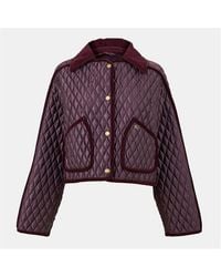Burberry - Floriston Diamond Quilted Structured Jacket - Lyst