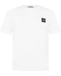 Stone Island - Cotton Compass Logo Patch T-Shirt - Lyst