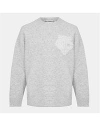The Couture Club - Fluffy Knit Crew Sweater - Lyst