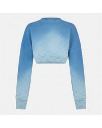 Marine Serre - Moon Crescent Motif Relaxed Fit Crew Sweatshirt - Lyst