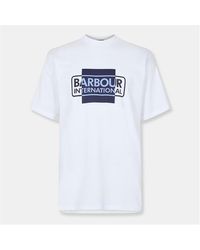Barbour - Short-Sleeved Cotton Divide T-Shirt - Lyst