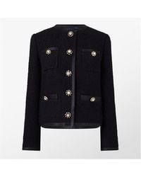 Dolce & Gabbana - Buttoned Boucle Wool Long Sleeve Overcoat - Lyst