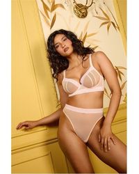 Playful Promises - Icon Blush Sheer Plunge Bra - Lyst