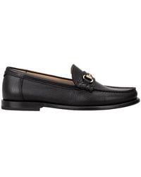 BOSS - Leather Slip-On Loafers With Emed Logo (Tevan) - Lyst