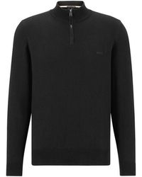 BOSS - Padro Quarter Zip Sweater - Lyst
