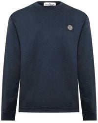 Stone Island - Logo Cotton Compass Patch Long Sleeve T-Shirt - Lyst