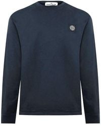 Stone Island - Logo Cotton Compass Patch Long Sleeve T-Shirt - Lyst