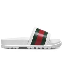 Gucci - Web Slide Sandal - Lyst