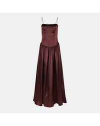 Amy Lynn - Alexa Satin Long Maxi Dress - Lyst